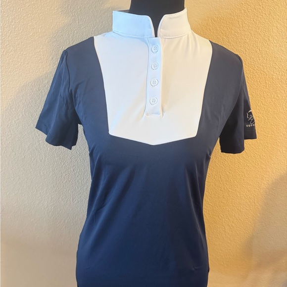 baby blue short sleeve equestrian show shirts - Picture 14 of 14